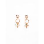 Buy Lilly & Sparkle Alloy Gold Toned Pearl Studded Multi Drop Charms Earrings For Women - Purplle