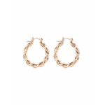 Buy Lilly & Sparkle Alloy Gold-Toned Twisted Circular Hoop Earrings For Women - Purplle