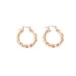 Buy Lilly & Sparkle Alloy Gold-Toned Twisted Circular Hoop Earrings For Women - Purplle