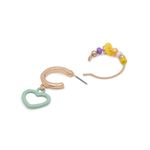 Buy Lilly & Sparkle Alloy Gold Toned Heart Shape And Simple Bali Earrings For Women - Set Of 6 - Purplle