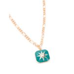 Buy Lilly & Sparkle Alloy Gold Toned Curved Link Chain With Twisted Wire Pendant Necklace For Women - Purplle