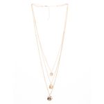 Buy Lilly & Sparkle Alloy Gold Toned 3 Layered Necklace With Circular Danglers For Women - Purplle