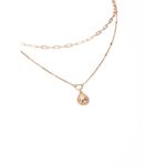 Buy Lilly & Sparkle Alloy Gold Toned 2 Layered Necklace With Desired Almond Shaped Pendant For Women - Purplle
