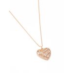 Buy Lilly & Sparkle Alloy Gold Toned Diamond Studded Heart Pendant Necklace For Women - Purplle
