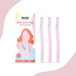 Buy Plush Flawless & Reusable Face & Eyebrow Razor for Women – Pack of 3 | Also for Upperlips, Forehead, Sideburns and Eyebrow | Painless and Instant Hair Removal at Home - Purplle