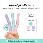 Buy Plush Flawless & Reusable Face & Eyebrow Razor for Women – Pack of 3 | Also for Upperlips, Forehead, Sideburns and Eyebrow | Painless and Instant Hair Removal at Home - Purplle