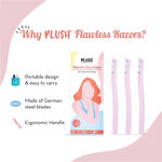 Buy Plush Flawless & Reusable Face & Eyebrow Razor for Women – Pack of 3 | Also for Upperlips, Forehead, Sideburns and Eyebrow | Painless and Instant Hair Removal at Home - Purplle