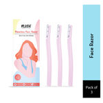 Buy Plush Flawless & Reusable Face & Eyebrow Razor for Women – Pack of 3 | Also for Upperlips, Forehead, Sideburns and Eyebrow | Painless and Instant Hair Removal at Home - Purplle