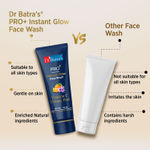 Buy Dr.Batra`s PRO+ Instant Glow Face Wash|Contains Orange Peel, Echinacea, Saffron, Aloe Vera, Vitamin E. 100 gm - Purplle