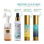 Buy TAC - The Ayurveda Co. Face Glow Combo Kit with Day Cream for Women, Night Cream for Glowing & Anti Ageing, 10% Niacinamide Face Toner & Vitamin C, E & Hyaluronic Acid Foaming Face Wash - Purplle