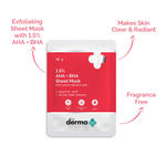 Buy The Derma Co.1.5% AHA + BHA Sheet Mask With Glycolic Acid & Willow Bark for Oily Acne Prone Skin- 20 g - Purplle