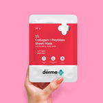 Buy The Derma Co.1% Collagen + Peptides Sheet Mask with Collagen & Peptides for Glowing Skin – 20 g - Purplle