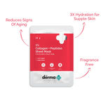 Buy The Derma Co.1% Collagen + Peptides Sheet Mask with Collagen & Peptides for Glowing Skin – 20 g - Purplle
