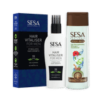 Buy Sesa Ayurvedic Hair Vitaliser Combo for Men | Hair Vitaliser - 100 ml + Strong Roots Shampoo + Conditioner - 200 ml - Purplle