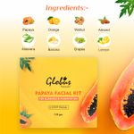 Buy Globus Naturals Anti-Tan Papaya Facial Kit For Flawless Skin | 5 Step Tan Removal Kit |Paraben Free | Salon Grade| For All Skin Types (110 gm) - Purplle