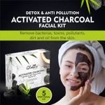 Buy Globus Naturals Charcoal Facial Kit For Skin Exfoliation & Refreshed Glowing Skin | 5 Step Detoxifying & Anti Acne Kit |Paraben Free | Salon Grade| For All Skin Types (110 gm) - Purplle