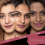 Buy FACES CANADA Weightless Matte Lipstick - Fuschia Wave 02, 4.5g | High Pigment | Smooth One Stroke Glide | Moisturizes & Hydrates Lips | Vitamin E, Jojoba & Almond Oil - Purplle