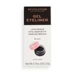 Buy Revolution Gel Eyeliner Pot With Brush - Black 3 GM - Purplle