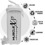 Buy MuscleXP Gym Shaker PRO XP Mixer 100% Leakproof Guarantee Shaker Blender 700 ml, For Protein, Pre Workout and BCAAs, BPA Free Material Sipper Bottle (White) - Purplle