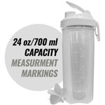 Buy MuscleXP Gym Shaker PRO XP Mixer 100% Leakproof Guarantee Shaker Blender 700 ml, For Protein, Pre Workout and BCAAs, BPA Free Material Sipper Bottle (White) - Purplle
