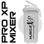 Buy MuscleXP Gym Shaker PRO XP Mixer 100% Leakproof Guarantee Shaker Blender 700 ml, For Protein, Pre Workout and BCAAs, BPA Free Material Sipper Bottle (White) - Purplle