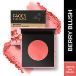 Buy FACES CANADA Berry Blush - Hop To The Beach 01, 4g | Lightweight Long Lasting Matte Finish | Silky Smooth Texture | Melts Effortlessly & Buildable | Shea Butter | Vitamin A & C - Purplle