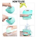 Buy Favon Silicone Soft Cleaning Body Bath Brush With Shampoo Dispenser Plus Back Scrubber Bath Brush Washer For Dead Skin Removal Bath Body (100) Gms) - Purplle