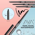 Buy AYA Waterproof Kohl Kajal, Jet Black, Set of 2 (0.28 g + 0.28 gm) - Purplle