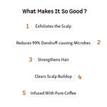 Buy mCaffeine Ultimate Anti-Dandruff Kit with Coffee Scalp Scrub and Cappuccino Shampoo | Controls Dandruff and Exfoliates Scalp with Natural AHA and Rosemary| SLS and Paraben Free| All Hair Types | 500 ml - Purplle