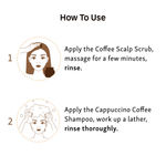 Buy mCaffeine Ultimate Anti-Dandruff Kit with Coffee Scalp Scrub and Cappuccino Shampoo | Controls Dandruff and Exfoliates Scalp with Natural AHA and Rosemary| SLS and Paraben Free| All Hair Types | 500 ml - Purplle