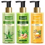 Buy Vaadi Herbals Pack of 3 Luxurious Handwash - Aloe Vera & Jojoba Oil, Neem Oil & Ginger, Honey & Sandal (250 ml x 3) - Purplle