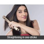 Buy Havells HS4152 Titanium Plates Professional Hair Straightener with adjustable temperature, Suitable for all Hair Types (Golden) - Purplle