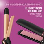 Buy Havells HC4055 Hair Straightener and Curler Combo, Straightens and Curls, Suitable for all Hair Types (Black and Chrome) - Purplle