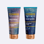 Buy Cosmos by Bewakoof Face Scrub Oat Extract & Zinc AND Face Wash with Pomegranate & Copper Combo - Purplle