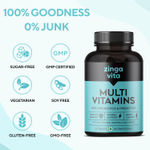 Buy Zingavita Multivitamin Tablets for Men & Women - 120 count, With Probiotics & Prebiotics, 100% RDA Vitamin C, E, Zinc & Biotin, Enhances Energy, Stamina, Immunity and Skin - 120 Veg Tablets - Purplle