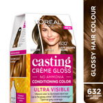 Buy L'Oreal Paris Casting Creme Gloss Ultra Visible Conditioning Hair Color - 632 Light Golden Brown, 160 g - Purplle