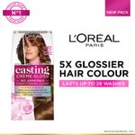 Buy L'Oreal Paris Casting Creme Gloss Hair Color With Glycolic Gloss Complex | Ultra Visible Shade 632 - Light Golden Brown | 60ml + 40ml + 60g - Purplle
