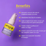 Buy Natural Vibes Under Eye Gel Serum - Reduces Dark Circles & Puffiness, Brightens skin, Inflused with Vitamin C, D, E, AHA & Caffeine - Purplle