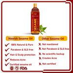 Buy Newish® Cold Pressed Sesame oil for Hair, Skin and Massage (Til Ka Tel / Til Oil, 200ml Each Pack of 2) - Purplle