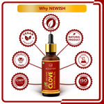 Buy Newish® Pure & Natural Clove Oil for Teeth Pain, Skin & Hair 30ml - Purplle