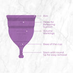 Buy Pee Safe Reusable Menstrual Cup with Medical Grade Silcone for Women - Small - Purplle