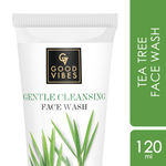 Buy Good Vibes Tea Tree Gentle Cleansing Face Wash in Tube | Oil Control, Anti Acne Face Wash For For Oily Skin | Encriched With Argan Oil | No Parabens, No Mineral, Oil No Animal Testing (120 ml) - Purplle