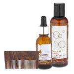 Buy Hajamat Hajamat 3 in 1 Daily Beard Care & Grooming kit for Men| Combo Set of Organic Beard Oil, Beard & Face Wash and Pocket sized Sheesham Wood Beard Comb| Paraben & Sulphate Free| - Purplle