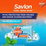 Buy Savlon Cool Hexa Bathing Soap Bar with Instant Cool Feeling (Pack of 5 - 125g each) - Purplle
