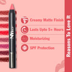 Buy NY Bae Mets Matte Lip Crayon - Swing Like Me 8 (2.8 g) | Pink | Creamy Matte | Crayon Lipstick | Moisturizing | SPF Protection - Purplle