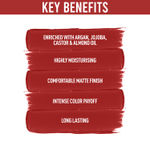 Buy NY Bae Argan Oil Infused Matte Lipstick Runway Range - Passe 8 (4.5 g) | Red | Rich Colour | Long Lasting | Smudgeproof | Cruelty Free - Purplle