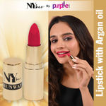 Buy NY Bae Argan Oil Infused Matte Lipstick Runway Range - First Look 1 (4.5 g) | Pink | Creamy Matte Finish | Enriched with Argan Oil | Rich Colour Payoff | Full Coverage | Long lasting | Smudgeproof | Weightless | Cruelty Free - Purplle