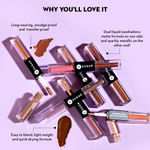 Buy SUGAR Cosmetics Two Good To Be True Dual Liquid Eyeshadow | Matte & Metallic | Smudgeproof & Transferproof | 03 Cinnamon & Nutmeg (1.5 ml Each Side) - Purplle