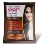 Buy Iba Hair Color - Dark Brown, 70g | 100% Pure Henna Based Powder Sachet | Naturally Coloured Hair & Long Lasting | Conditioning | Reduced Hair fall & Hair Damage | Shine & Nourish Hair | Paraben, Chemical, Ammonia & Sulphate Free Formula - Purplle