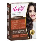 Buy Iba Hair Color - Dark Brown, 70g | 100% Pure Henna Based Powder Sachet | Naturally Coloured Hair & Long Lasting | Conditioning | Reduced Hair fall & Hair Damage | Shine & Nourish Hair | Paraben, Chemical, Ammonia & Sulphate Free Formula - Purplle